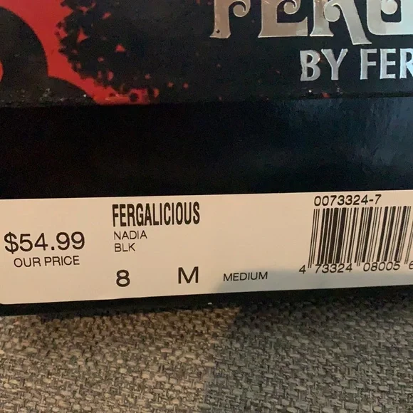 Fergaliciois black heels size 8 ankle strap , worn once - Picture 2 of 6